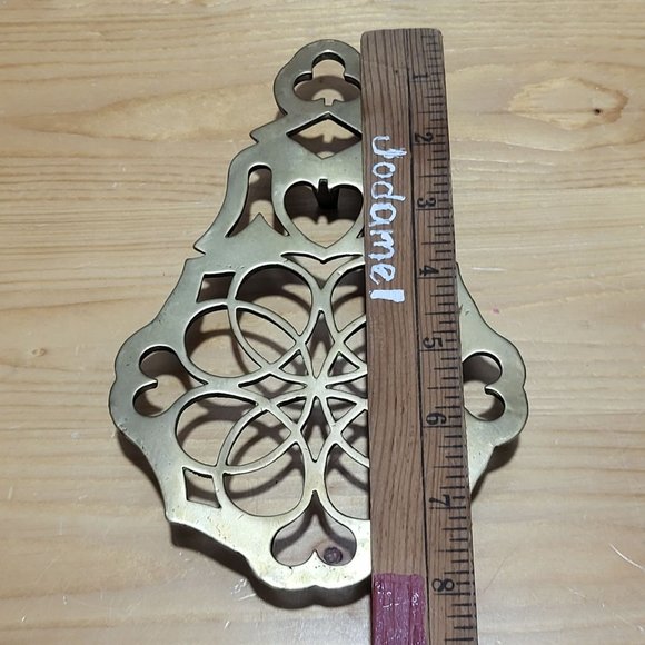 VTG Brass Bronze Trivet Wall Hanging Decor - Picture 8 of 10